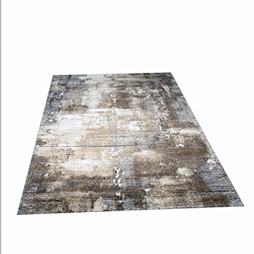 Designer Teppich Moderner Teppich Wohnzimmer Teppich Barock Design Steinmauer Optik in Braun Beige Grau Creme Meliert Größe 120×170 cm - 2