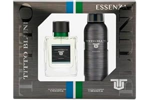 TITTO BLUNI Essenza Estuche De Regalo Para Hombre, Eau De Toilette 75 Ml Y Desodorante En Spray 200 Ml, color Amarillo, 2 Unidad