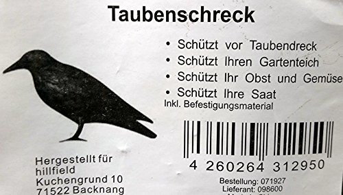 RABE Krähe Taubenschreck Vogelschreck Taube Vogel Schreck Pflanzenschutz 36cm – 3 Stück - 3
