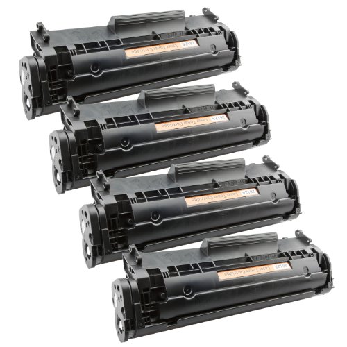 4 Toner-Patronen XL PlatinumSerie Schwarz für HP Q2612A 12A Laserjet 1010 1012 1015 1018 1020 1022 1022N 1022NW 1028 3015 3015AIO 3020 3020AIO 3030 3030AIO 3050 3050Z 3052 3055 M1005 M1005MFP M1319 M1319F - 2