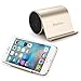 Produktbild iHarbort® mini beweglicher nachladbarer Bluetooth Lautsprecher mit Bass und Handy-Halter stand für Tablet / Handy- Gold