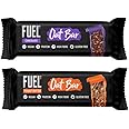 FUEL10K 20 Oat Bars, 10 Chocolate & 10 Peanut Butter, High in Protein & Fibre, 45 g
