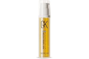 GK HAIR Global Keratin 100% Organic Argan Oil Anti Frizz Hair Serum (0.34 Fl Oz/10ml) Styling Smoothing Strengthening Hydrating & Nourishing Heat Protection Shine Frizz Control Dry Damage Hair Repair