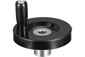 TA-VIGOR Volantino ondulato con manico girevole da 63 mm, diametro del foro 8 mm, per fresatrice, tornio, con manico in plastica