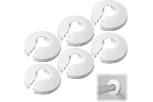 6 stycken värmerörsrosetter, 17 mm rosetter för radiatorrör, infällbara värmerörskydd, slitstarkt rörskydd, för vattenrör, ga