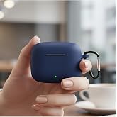 CaseOnn Kılıf Askı Aparatlı Mat Silikon Lacivert Lacivert FreeBuds SE 4 ANC ile uyumlu