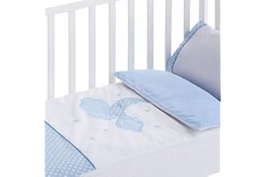 BEBELINDO Pekebaby Saco Nórdico desenfundable cuna (60x120 cm) MOON azul