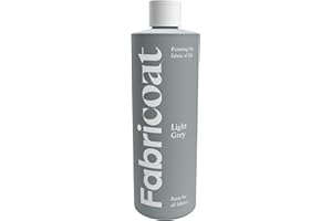 Fabricoat Fabric Paint – Restore or Change the Colour of Any Fabric - Paint Directly Onto Fabric - Transform Anything – Sofas, Lampshades, Car Interiors (500ml, Light Grey)