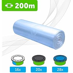 200 M. ECO Recharge de poubelle à couches Sangenic | Angelcare | Litière Litter Locker II | Recharge de sacs Anti-Odeurs équivalente à 16 Recharges Sangenic |100 % compatible.| Fabrication Européennne