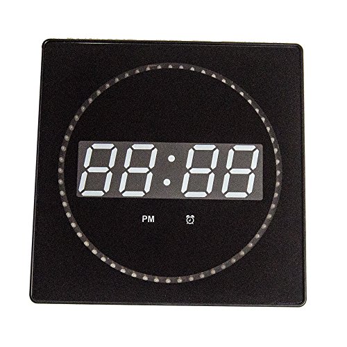 LED digitale Wanduhr mit Datum- & Temperaturanzeige, Maße: 32 cm x 32 cm x 3 cm (in verschiedenen Farben erhältlich) Goldfull® (Grün) - 3