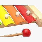 Hölzerne Multi-Color Xylophon aus Holz Musikinstrument Spielzeug für Baby & Kinder, 8 Töne schlagen Noten 2 Schlägel - 2