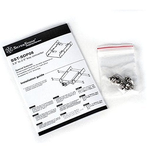 SilverStone SST-SDP08 – Einbaurahmen 3.5″ mit Halterung für 2x 2.5″ SSD/HDD - 2