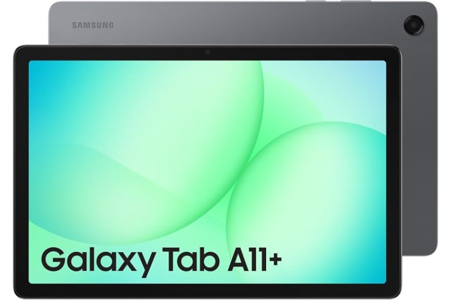 Samsung Galaxy Tab A11+, Android Tablet, AI Features, Sleek and Modern Design, 11 Inch 90Hz Display, 128GB Storage, 6GB Memory, With Dolby Quad Speakers, Grey, 3 Year Extended Warranty (UK Version)