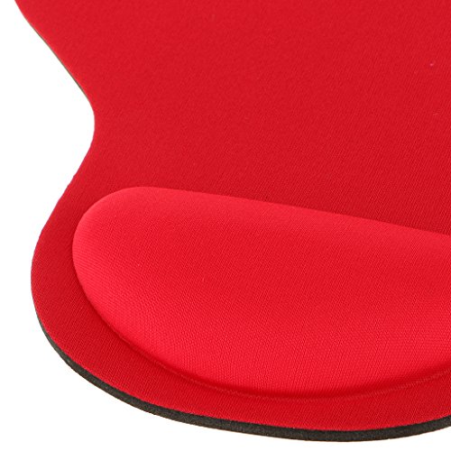 Generic Bequeme Weiche Gel Mauspad Mausmatte mit Handauflage – Rot - 5