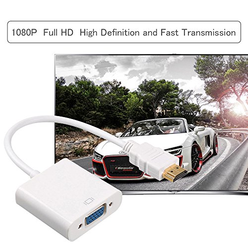 ELUTENG HDMI auf VGA Adapter Kabel HDMI to VGA Converter 1080P HDMI VGA Adapter Kabel für Windows-Computer in Weiß - 3