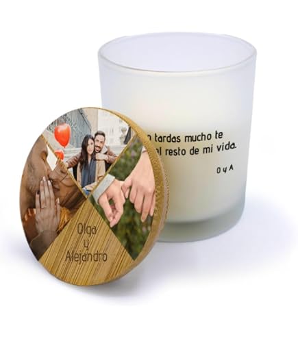 Vela Aromática Personalizada Wanapix - Vainilla En Frasco De Cristal