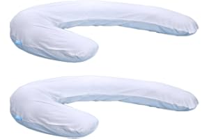 Dreamolino Swan - Doppelpack - ergonomisches Seitenschläferkissen - 7-in-1 Kissen - Unterstützt & wirkt stabilisierend - Schwangerschaftskissen - Stillkissen - atmungsaktives Körperkissen