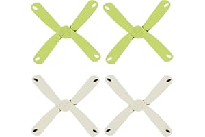 Mlysnd Salvamanteles, Protector Sartenes, 4 Piezas Plegable Bicolor Salvamanteles Silicona (20cm/7.8), Salvamanteles para Cocina Protección Sartenes Calientes