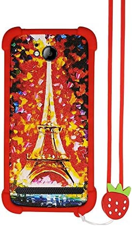 Case for ZTE N817 QLink Wireless Legacy Case Silicone border + PC hard backplane Stand Cover TT