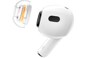 SpinFit SuperFine for AirPods Pro Gen 1 & 2 - L - Medical Grade Silicone Patented Replacement Ear Tips and Adapters for Supreme Comfort (one pair)(ear tips installed)