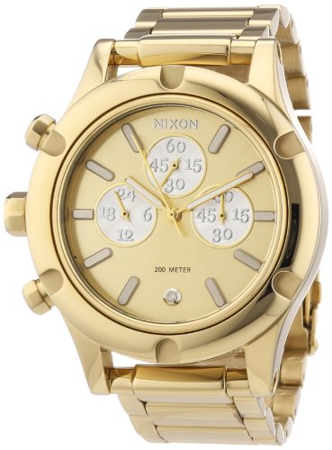 Nixon Damen-Armbanduhr Camden Chrono Chronograph Quarz Edelstahl beschichtet A3541219-00