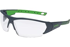Uvex i-Works okulary ochronne 9194 – odporne na zarysowania i zaparowanie, 100% ochrona UV 400 – okulary ochronne z przezroczystą szybką – okulary robocze z powłoką zapobiegającą zaparowaniu i zadrapaniom