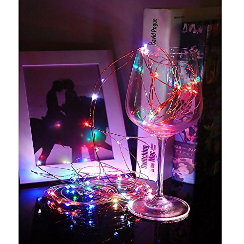 LE 10M 100 LEDs Kupferdraht LED Kupfer Lichterkette, Wasserdicht Sternen Lichterketten (RGB) - 3