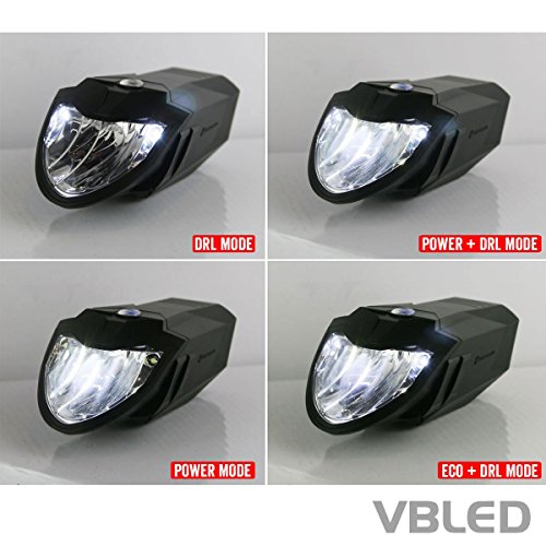 Roxim RX5A Premium LED Frontlicht / Fahrrad-Lampe / Scheinwerfer – mit 5x Leuchtmodi & Automatischer Lichtsteuerung – StVZO zugelassen - 2