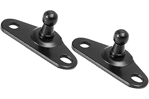Hihaha 2pcs 10mm Auto Ball Studs Mounting Brackets for Gas Struts Shocks Durable Material