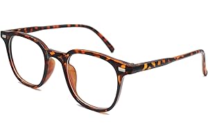 LJCZKA Occhiali Luce Blu Quadrati per Donna Uomo, Montatura Occhiali da Vista Quadrati Affaticamento per Computer Gioco Lettura