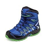  Salomon Wasserdichte Winterboots, Groesse 32, Royalblau/neongrün