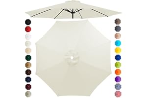 Chinimon Replacement Parasol Canopy 2m/2.5m/2.7m/3m/3.5m, 6/8 Arms Parasol Replacement Cover, Garden Parasol Replacement Canopy for Garden Umbrella Yard Beach