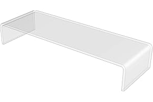 3R W Design Clear Acrylic Plastic Cabinet Display Stand - Exhibition Riser Plinth- Hoverstand (4mm-thick-30cm-10cm-5cm, Max Load 1.5kg)