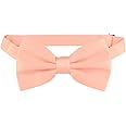 Vesuvio Napoli BOWTIE Solid PEACH Color Men's Bow Tie for Tuxedo or Suit