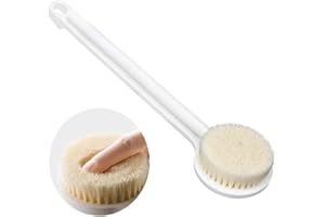 Ithyes Brosse pour le corp Le brossage à sec La brosse de bain à long manche et à poils doux Le gommage du dos Le massage exfoliant lAméliorer le circuit de sang