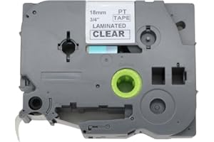 BROVACS 1 opakowanie czarna na przezroczystej taśmie samoprzylepnej kompatybilna z Brother P-Touch TZ S141 TZe S141 18 mm 3/10.2 cm OPA1214