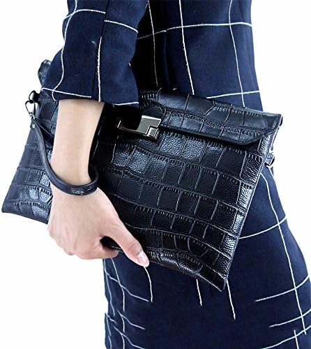 2018 new crocodile leather ladies clutch bag, Europe and America diagonal small bag,black