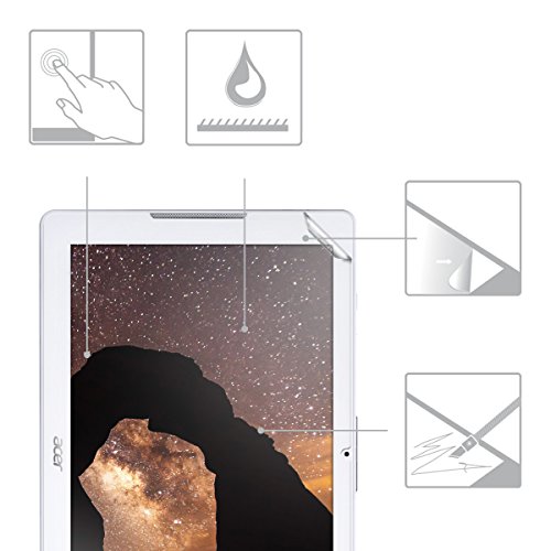 2x kwmobile Folie für Acer Iconia One 10 (B3-A30) – klare Tablet Displayschutzfolie Crystal Clear Displayschutz kristallklar Displayfolie Schutzfolie - 4
