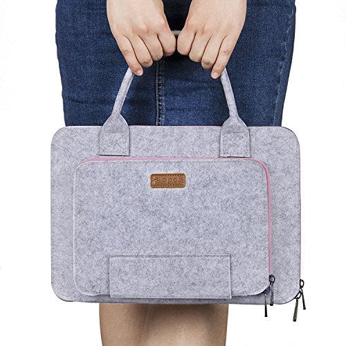 Ropch 13 3 Zoll Laptoptasche Filz Tasche H  lle Schutztasche f  r MacBook Pro  - Grau   Rosa