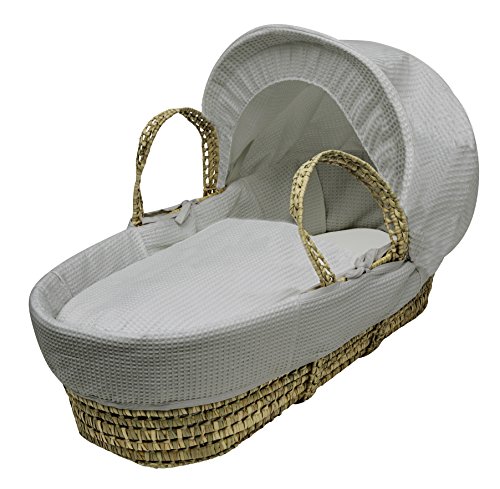 Kinder Valley Waffle Palm Moses Basket, Grey