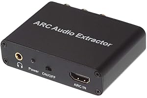 SAMCORN ZCTL HDMI Audio Extractor - Digital to Analog Stereo Audio Converter with ARC, RCA, Coaxial, SPDIF and 3.5mm Jack Support