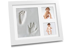 DingGreat Pet Pawprints Photo Frame Capture Precious Memories with 3D Plaster Cast - Perfect Keepsake for Dog and Cat Lovers