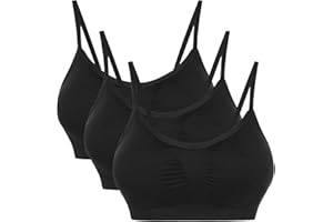 Vertvie Womens Strech Duenn Ohne Buegel Push up Yoga Sports BH Bra Top Set Fuer Fitnesstraining Polsterung 2er/3er Pack