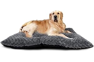Victoria & Carter Large Dog Bed (102 x 70cm) Ultra Soft Pet Bed, Premium Plush Mattress Cushion For Medium Or Large Size Pets, Can Be Used For Dog Crate. Machine Wash & Dryer Friendly. (Charcoal)
