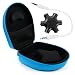 Produktbild Blaue druckfeste Tasche der Marke DuraGadget mit Handgriff und Netzfach plus schwarzer Verteiler x 5 für TaoTronics TT-BH20 und TT-BH02 Kopfhörer