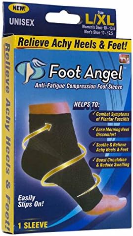 Compression Sleeve Socks Help Relieve Plantar Fasciitis for Sports Walking Running Sleeping Unisex 2 Sizes (Large / X-large)