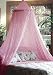Mosquito Nets 4 U Bed Canopy with Silver Sequined Valance, Pink