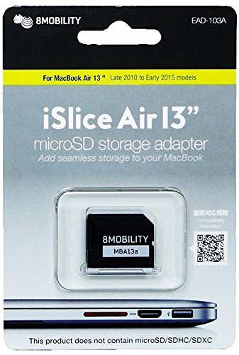 8MOBILITY iSlice Micro SD Speicheradapter für MacBook Air 13 „A1369 und A1466 (Silber) - 6