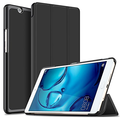 ELTD Huawei Mediapad M3 8.4 Hülle Case - Ultra Schlank Smart Cover Tasche Schutzhülle Case für Huawei Mediapad M3 8.4 mit Standfunktion, Schwarz
