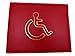 Produktbild Disabled Parking Badge Holder Displayschutzfolie Cover Wallet PU Leder ROT